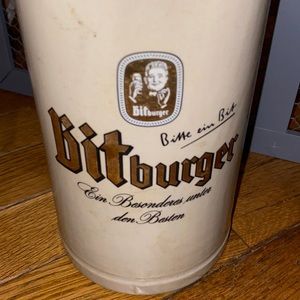 German Bitburger Beer Stein